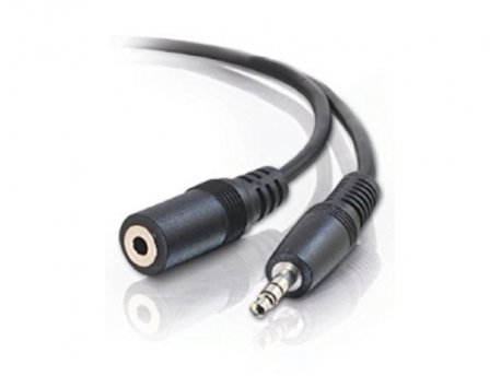 E-GREEN Audio 3.5mm - 3.5mm M/F (produžni) 3m crni
