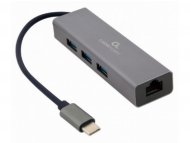GEMBIRD USB-C Gigabit network adapter + 3-port USB 3.1 HUB (A-CMU3-LAN-01)