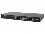 INTELLINET 24-Port Web-Managed Gbps Ethernet Switch, 2xSFP Port