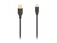 HAMA USB-C kabl, fleksibilan, bakar,pozlata, 0.75m crni 200634