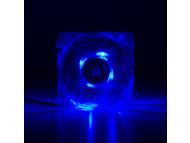 LOGILINK Ventilator 80x80x25 mm, 4x LED, plava