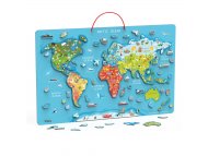 VIGA Drvena magnetna puzzle mapa sveta/piši briši tabla
