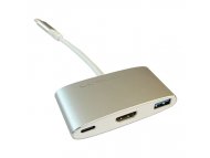 LC POWER USB Tip-C Hub, 1x USB3.0 ,1x Tip-C port za punjenje, 1x HDMI 4K (LC-HUB-C-MULTI-4)