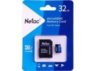 NETAC Micro SDHC, 32GB, P500 Standard + SD adapter (NT02P500STN-032G-R)