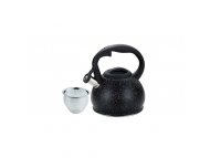 KINGHOFF čajnik sa cediljkom crni mermerni 1,2l KH1634
