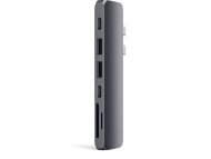 SATECHI Aluminium Type-C PRO Hub (HDMI 4K,PassThroughCharging,2x USB3.0,2xSD,ThunderBolt 3) - Space Grey
