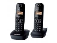 PANASONIC DECT KX-TG1612FXH Duo Bežični telefon, Crna