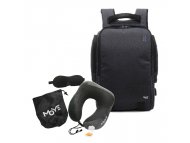MOYE Trailblazer 17.3'' backpack dark blue O3 + Neck Pillow