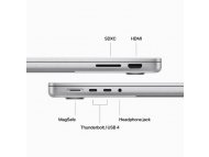 APPLE MacBook Pro 14 (Silver) M3, 8GB, 512GB SSD, YU raspored (mr7j3cr/a)
