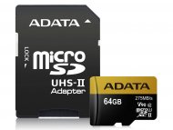A DATA UHS-II U3 MicroSDXC 64GB V90 class 10 + adapter AUSDX64GUII3CL10-CA1