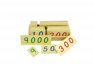 MONTESORI Drvene numeričke pločice 1-9000 manje sa kutijom