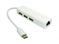 E-GREEN USB 3.1 tip C HUB (3 port USB 2.0 + 1port fast ethernet)