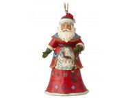 JIM SHORE Lapland Santa With Bells Hanging Ornament Figure