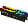 KINGSTON DIMM DDR5 64GB (2x32GB kit) 4800MT/s KF548C38BBAK2-64 Fury Beast RGB - slika 1