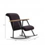 Atelier del Sofa Stolica za ljuljanje crna - slika 5